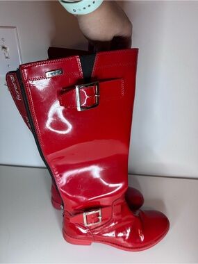 Fiorentini + Baker Vibrant Red Patent Boots